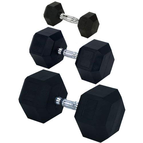 Champion Rubber Encased Solid Hex Dumbbell