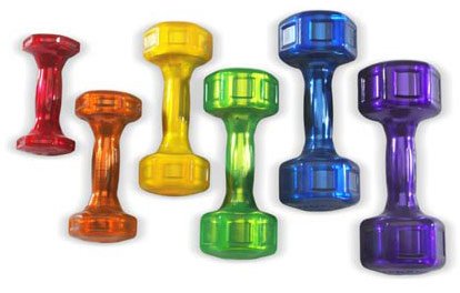 Hampton Jelly-Bell Urethane Dumbbells - 7.5 lb. pair