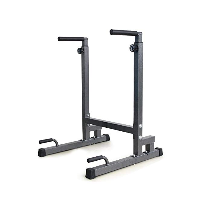 Livebest Heavy Duty Dip Stand Parallel Bar Strength Training Exercise Home Gym Dipping Station Dip Bar Work Out Equipment