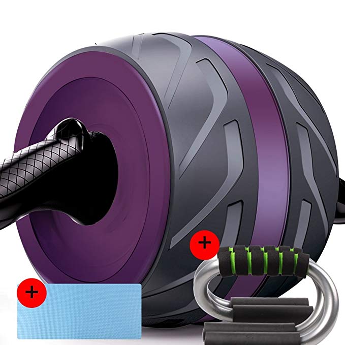 Ab Roller Wheel Exercise And Fitness Wheel With Easy Grip Handles And Mute For Abdominal Workout