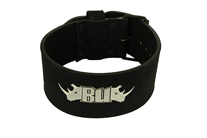 Battle Underground's 10mm Leather Powerlifting Belt | Comfortable Suede Lined Back Support for Power Lifting | Ideal for Men & Women