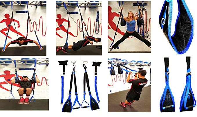 CoreX Suspended Trainer – Fully Suspended Training, Ab Strap, Suspension Strap Training, Pilates, Yoga Inversion, Yoga Swing