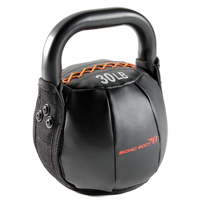 Bionic Body Bionic Body Soft Kettle Bell with Handle, 30 lb, Black