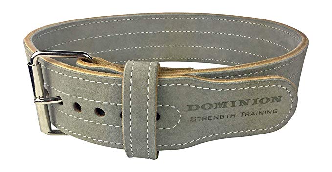 Dominion Strength Training Leather Weightlifting Belt Single Prong for Men and Women - 3 inch Wide X 10mm Thick