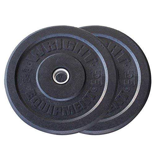 15lb Wright USA Crumb Bumper Plates Pair - Free Shipping