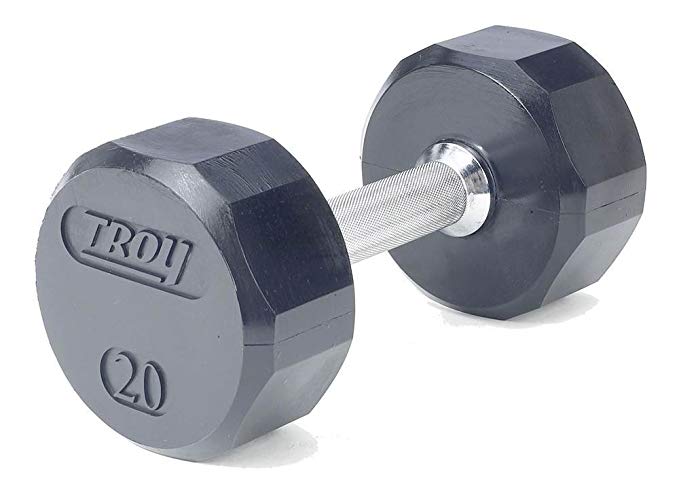 Troy 12 Sided Rubber Encased Dumbbells - TSD-R