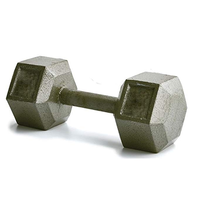 Champion Barbell 50 lbs. Solid Hex Dumbell with Ergo Grip