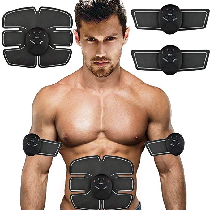 Brave Tarzan Abdominal Toning Belt, EMS Muscle Toner Wireless Waist Trainer Gym Workout Home Office Fitness Equipment