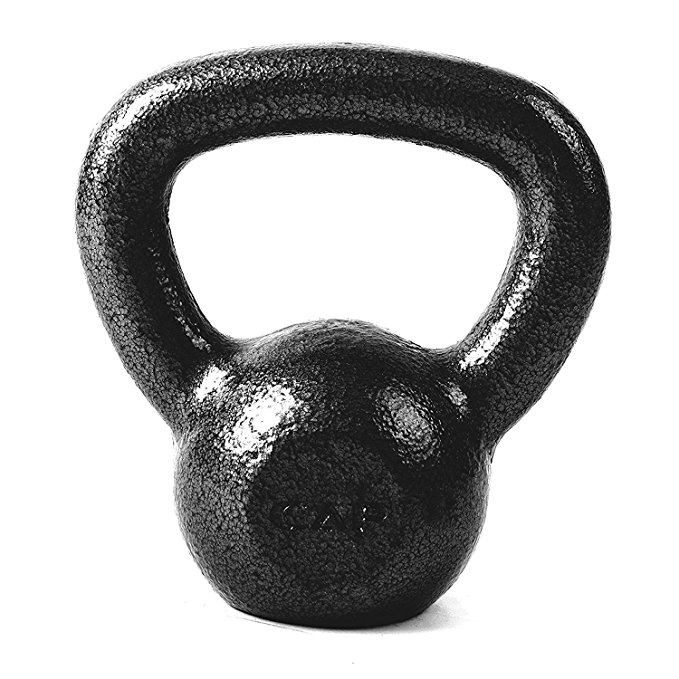 CAP Barbell Cast Iron Kettlebell, Black